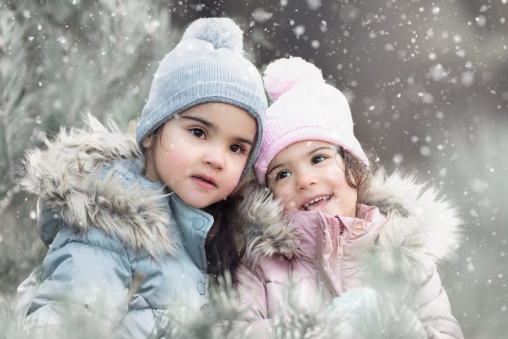 fotograaf kinderen kinderfotograaf fotoshoot winter Veluwe Lelystad tweeling twins