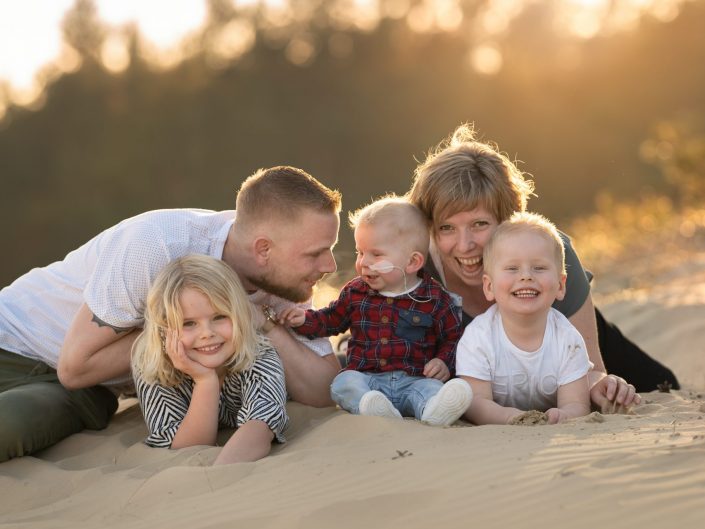 Gezin familie fotoshoot zandverstuiving Hulshorst Nunspeet Harderwijk